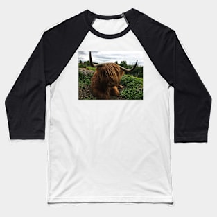 Scottish Highland Cattle Cow 2410 Baseball T-Shirt